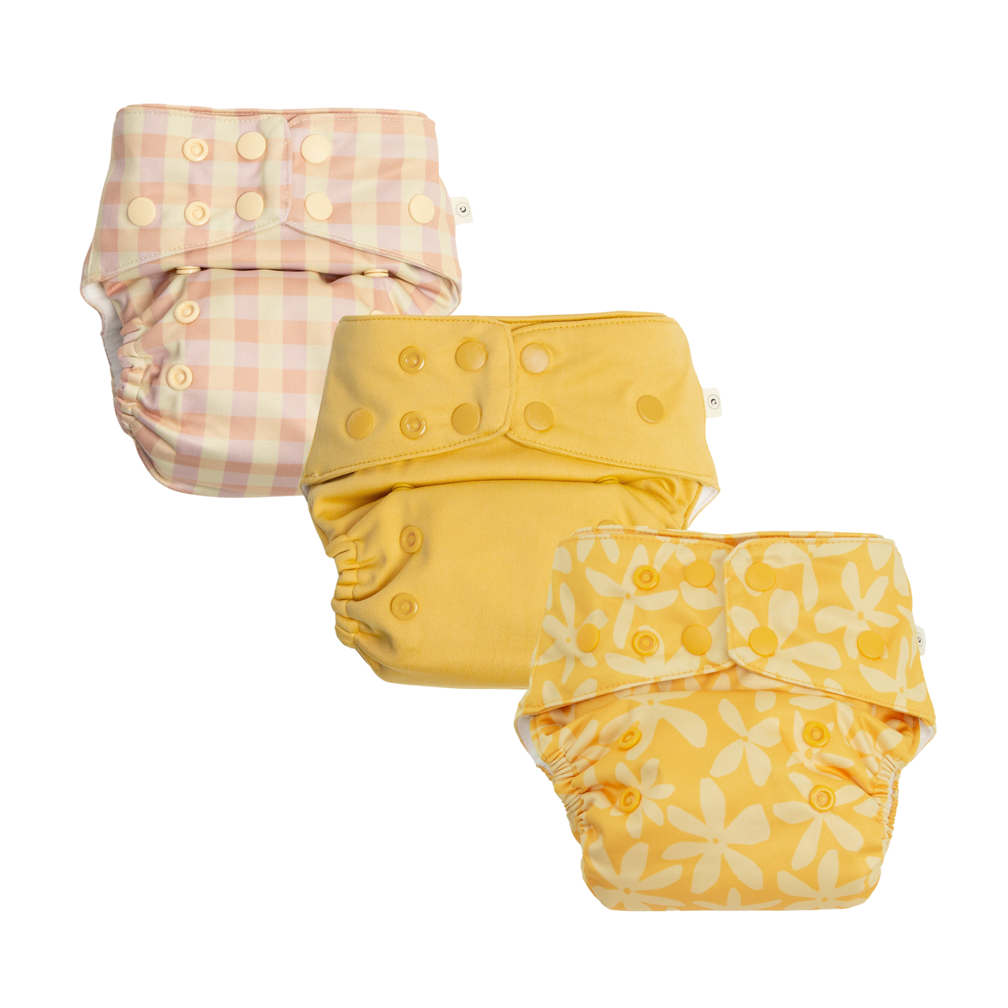 3 Pack of Cloth Nappies | Daisy + Sunflower + Buttercup