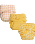 3 Pack of Cloth Nappies | Daisy + Sunflower + Buttercup