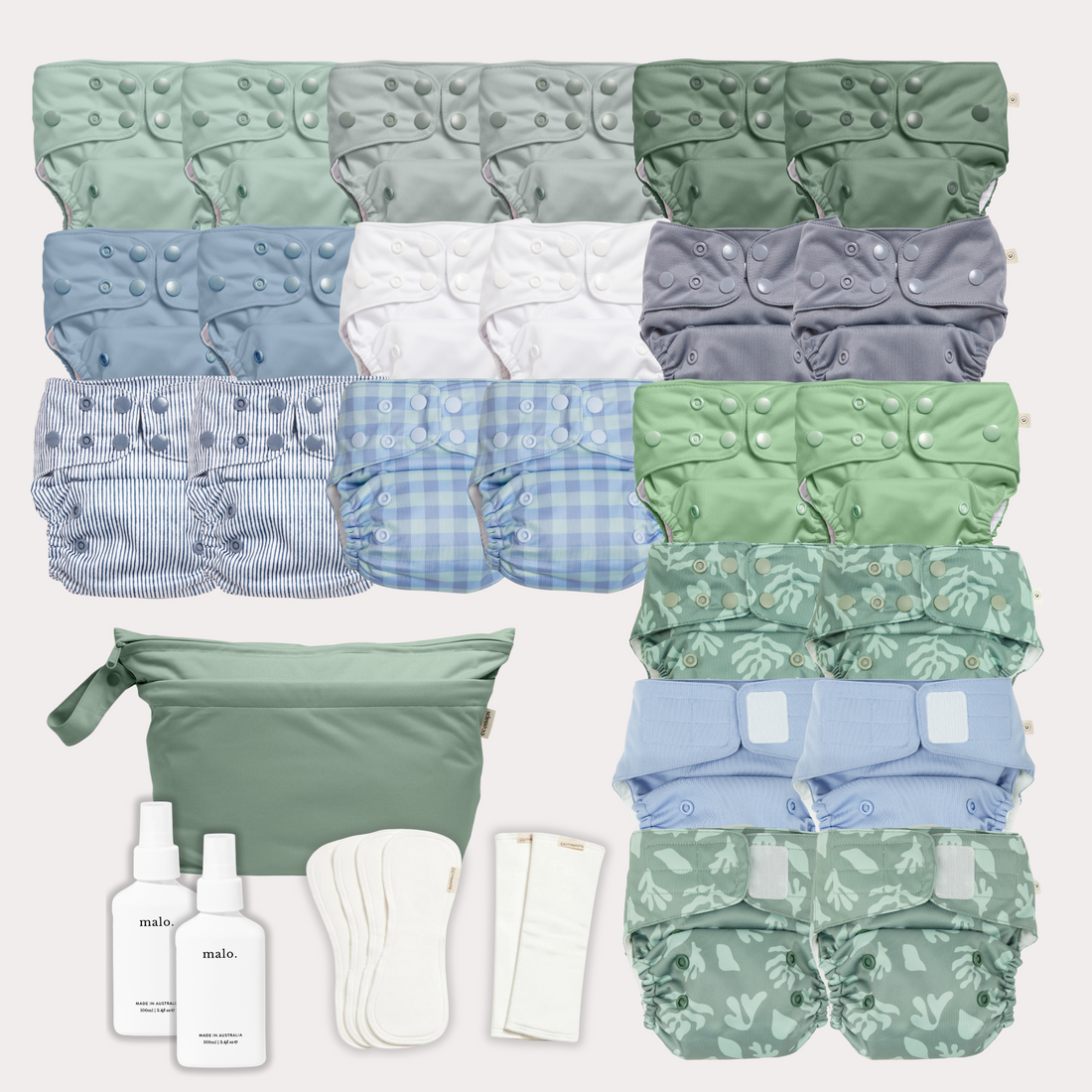 Full Time Cloth Bundle - Blues & Greens