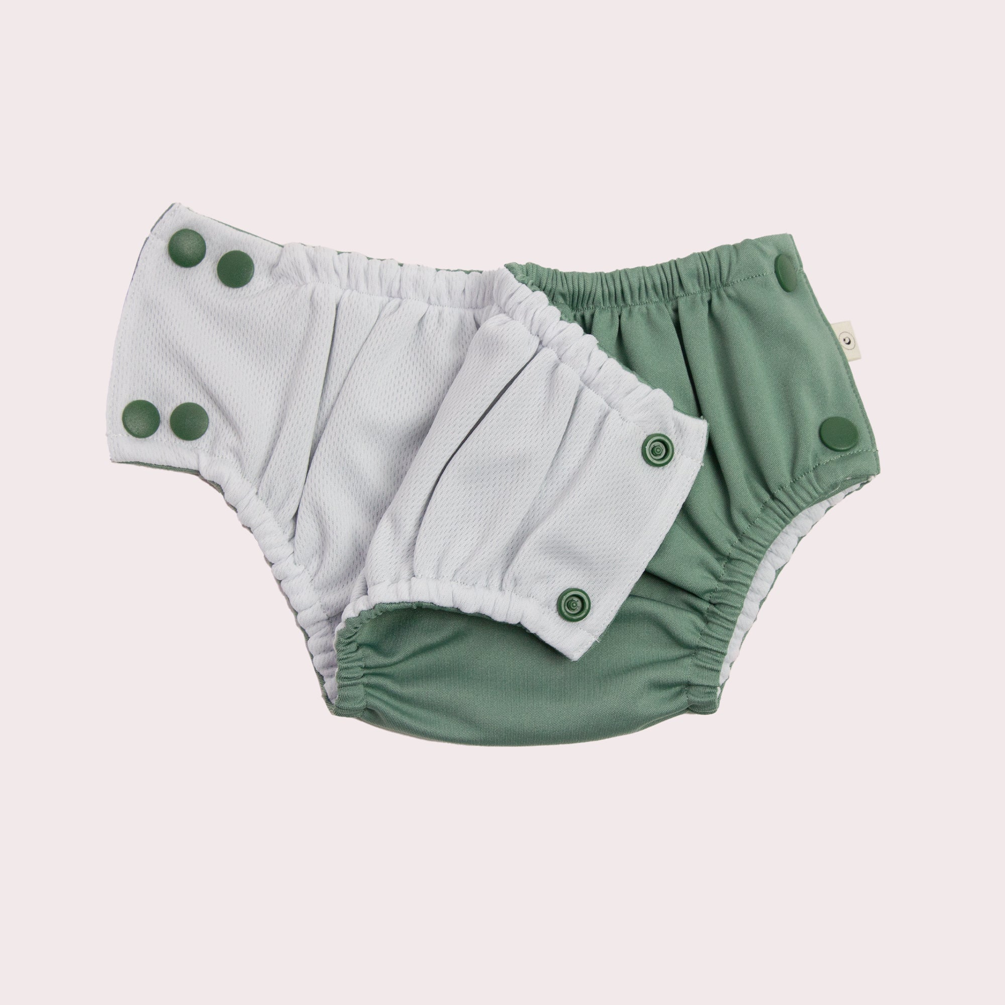 2 Pack of Swim Nappies | Sea Life + Olive - Medium 7-11kg