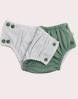 2 Pack of Swim Nappies | Sea Life + Olive - Medium 7-11kg