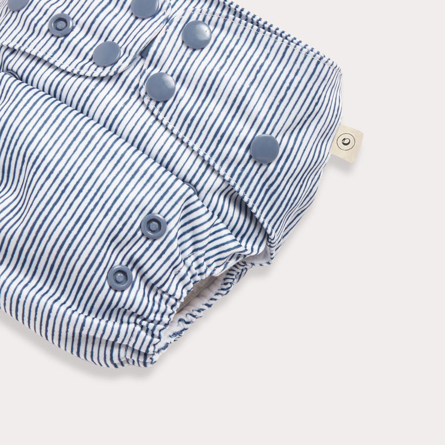 Indigo Pinstripe 2.0 Modern Cloth Nappy