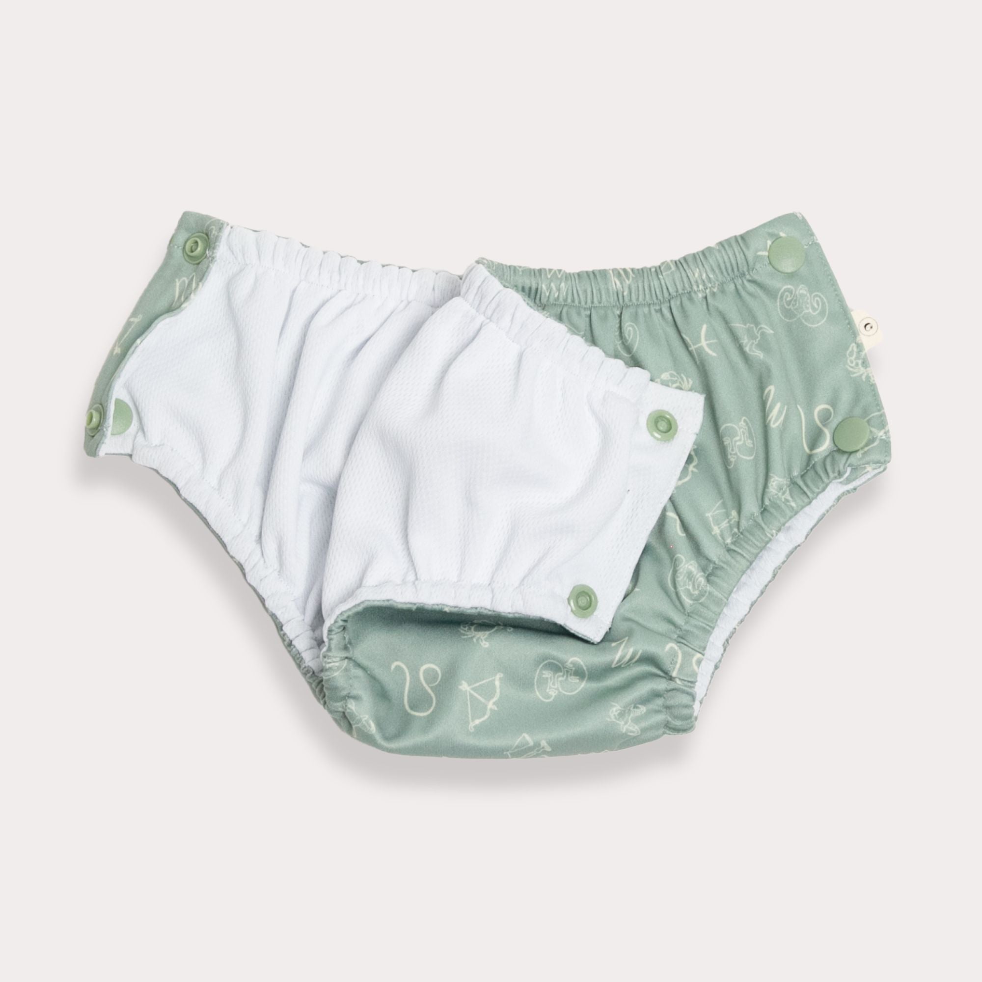 2 Pack of Swim Nappies | Mint + Zodiac Sage - Large 11-13kg