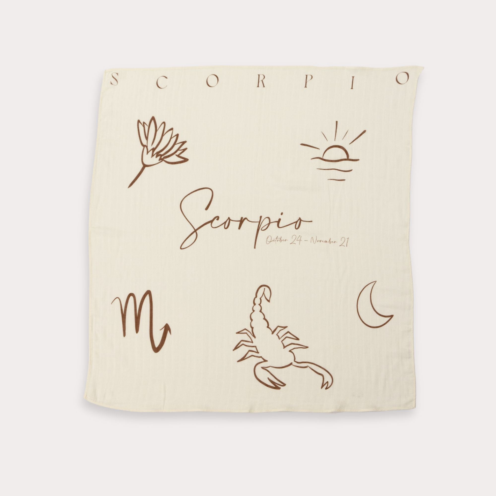 Zodiac Muslin Swaddle - Scorpio