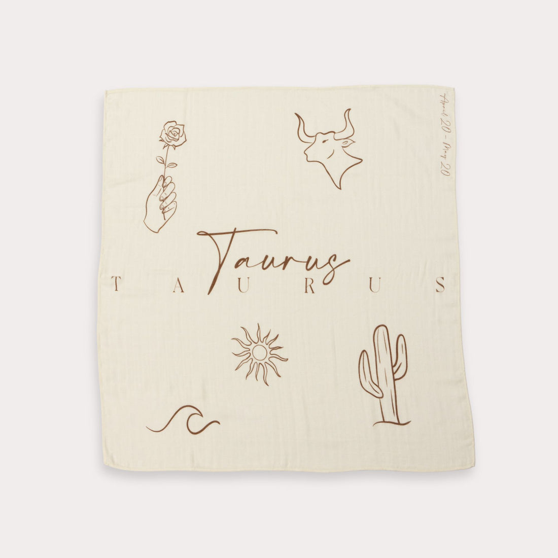 Zodiac Muslin Swaddle - Taurus