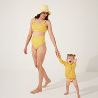 Sunflower Embrace Swim Crop