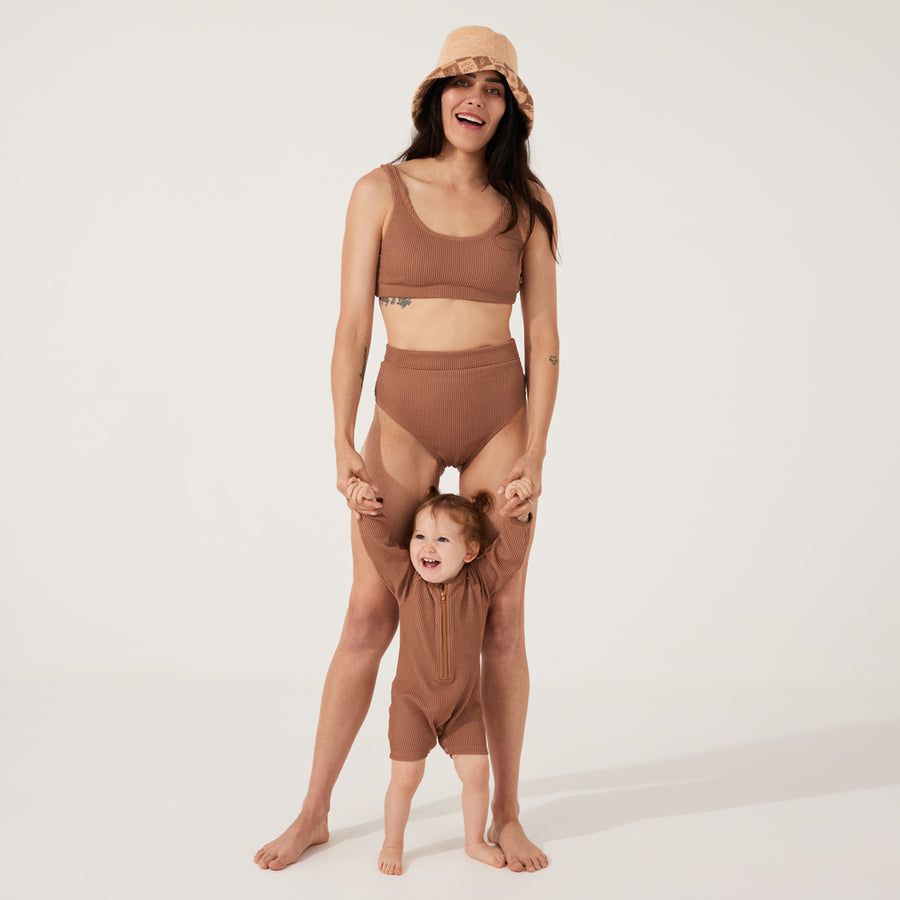 Cocoa Embrace Swim Crop