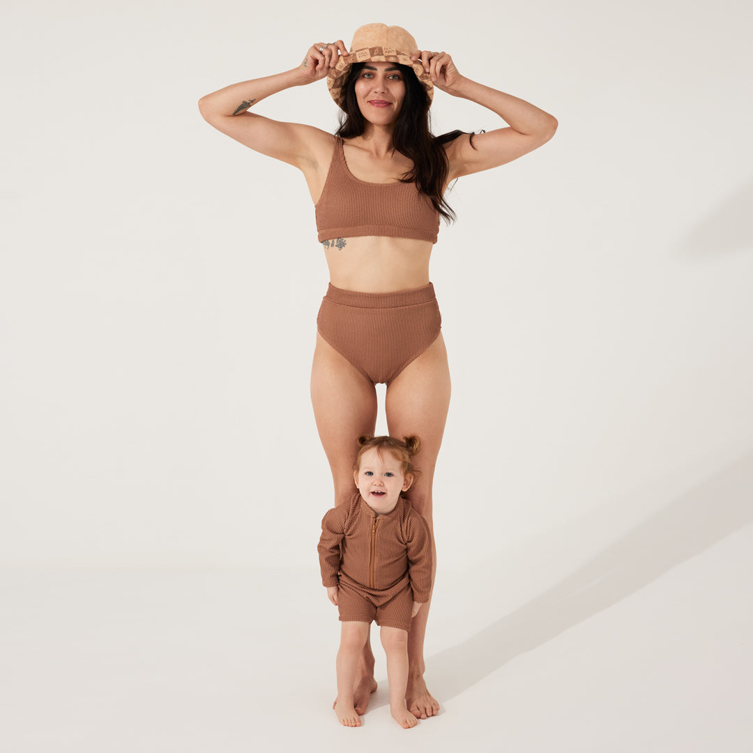 Cocoa Embrace Swim Crop