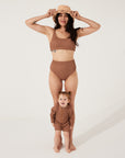 Cocoa Embrace Swim Crop