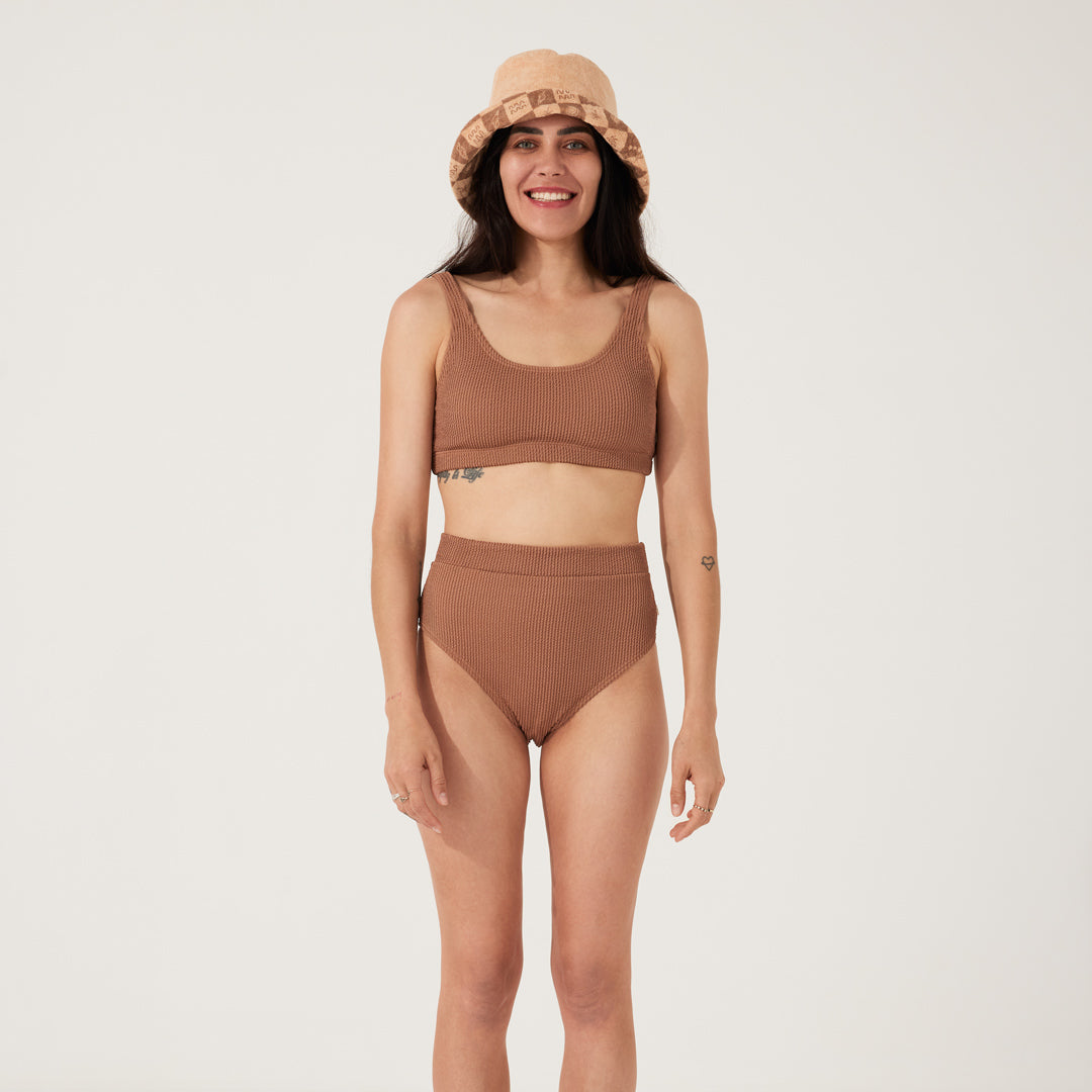 Cocoa Embrace Swim Crop