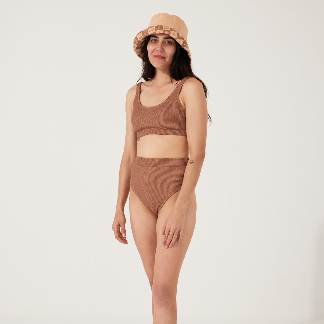 Cocoa Embrace Swim Crop