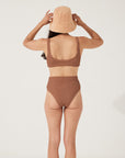 Cocoa Embrace Swim Crop