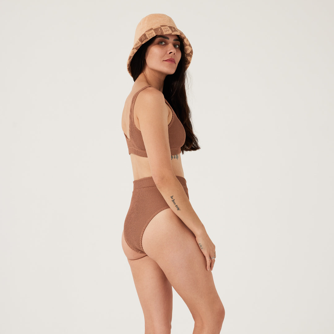 Cocoa Embrace Swim Crop