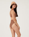 Cocoa Embrace Swim Crop