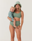 Olive Embrace Swim Crop