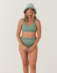 Olive Embrace Swim Crop