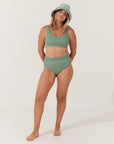 Olive Embrace Swim Crop