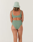 Olive Embrace Swim Crop