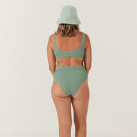 Olive Embrace Swim Crop