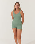 Olive Curve Boyleg Onesie