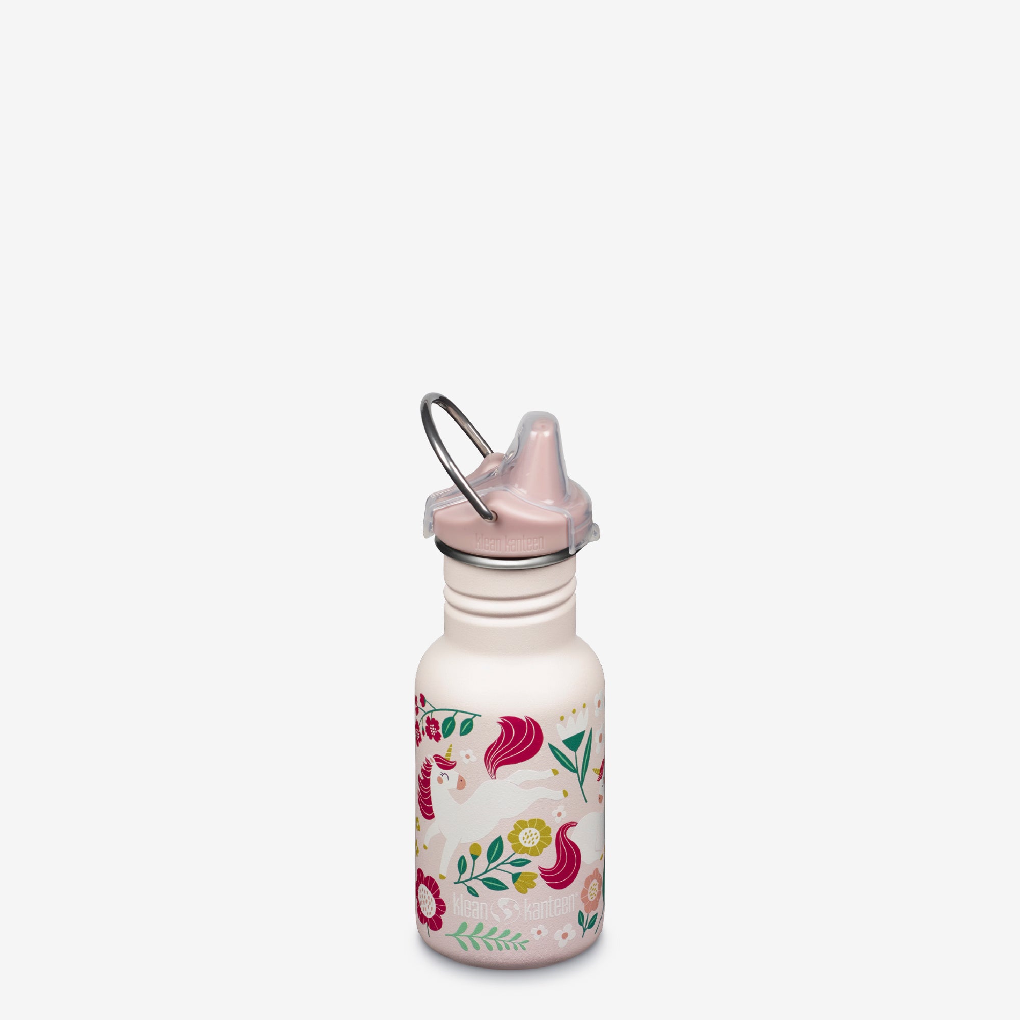 12oz (355ml) Classic Kid&#39;s Sippy Bottle Leaping Unicorns Pink