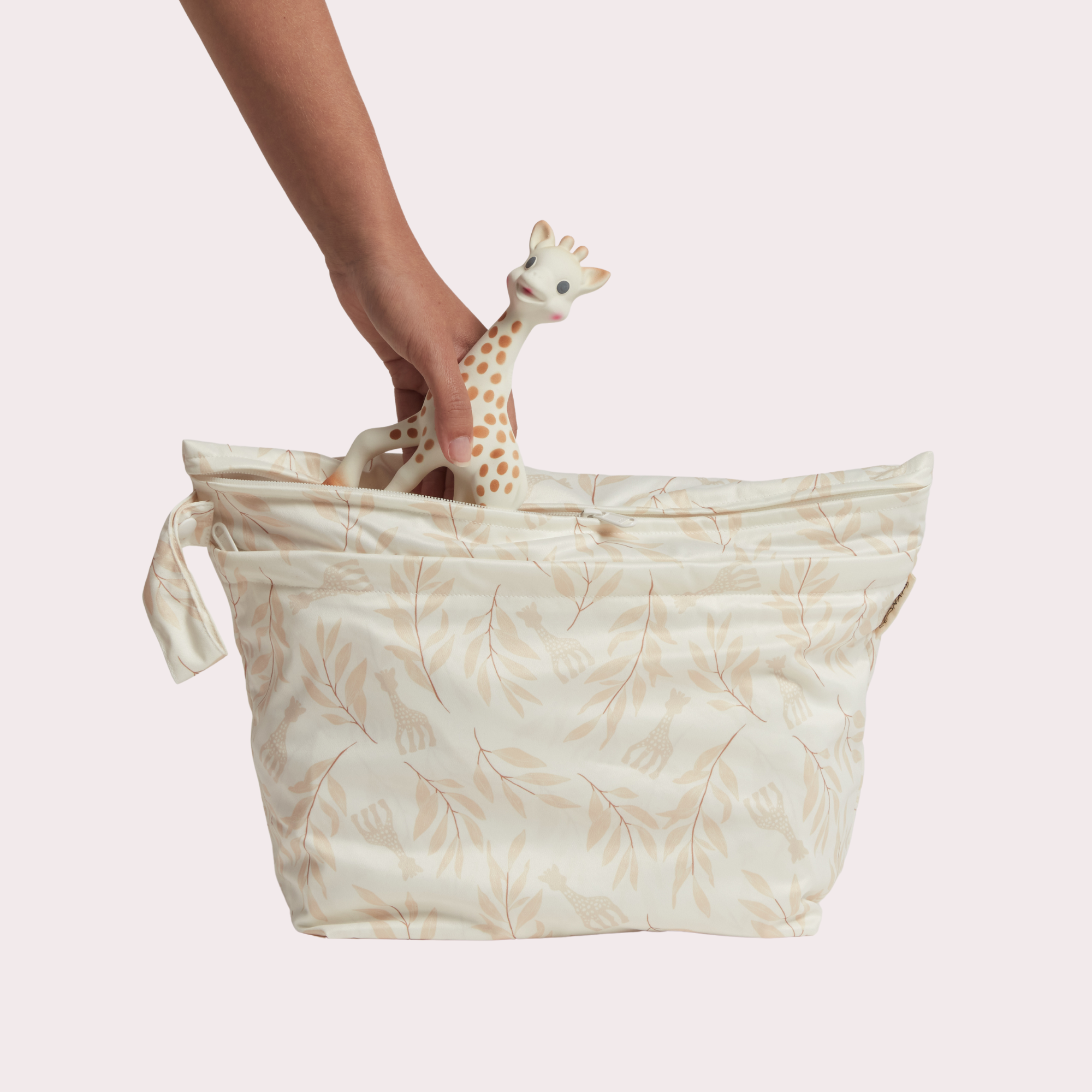 Sophie La Girafe Olive Leaf Day Tripper Wet Bag