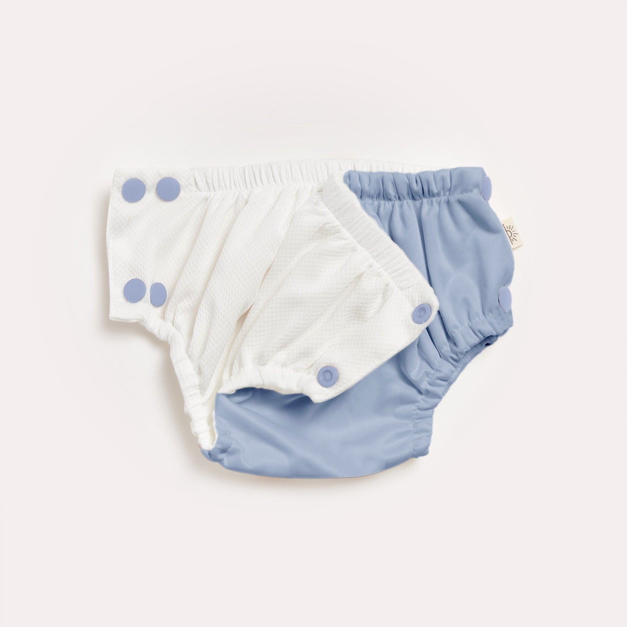 EcoNaps Reusable Swim Nappy 2 Pack - Cloud - Medium 7-11kg