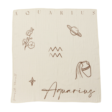 EcoNaps Muslin Swaddle - Zodiac - Aquarius